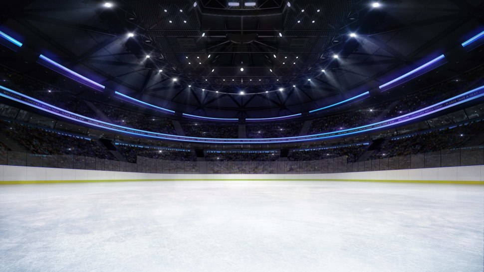 Empty Ice Rink Arena