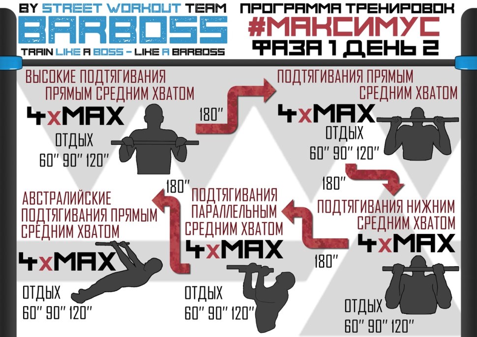 Австралийские подтягивания план тренировок