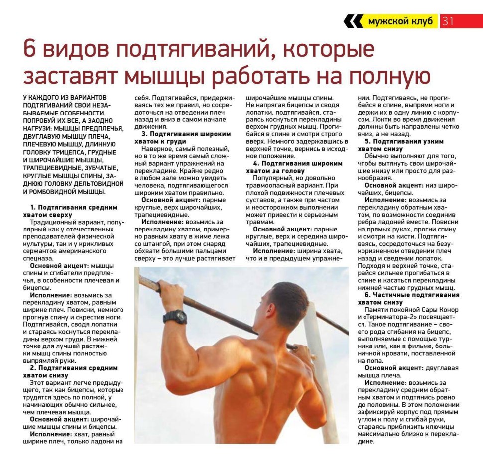 Мышцы задействованные при подтягивании на турнике