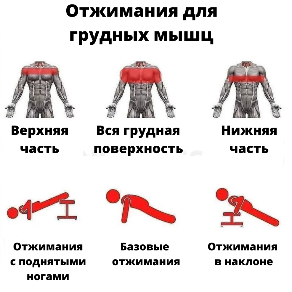 Отжимания на грудные мышцы
