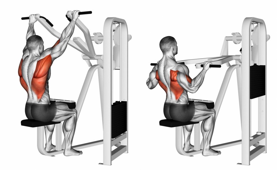 Lat Pulldown тренажер техника