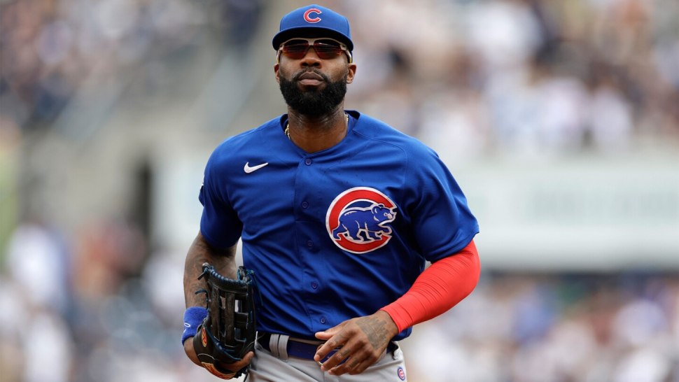 Jason Heyward's Chicago Cubs Hit a Pitch during a game against the Texas Rangers in 2016.
