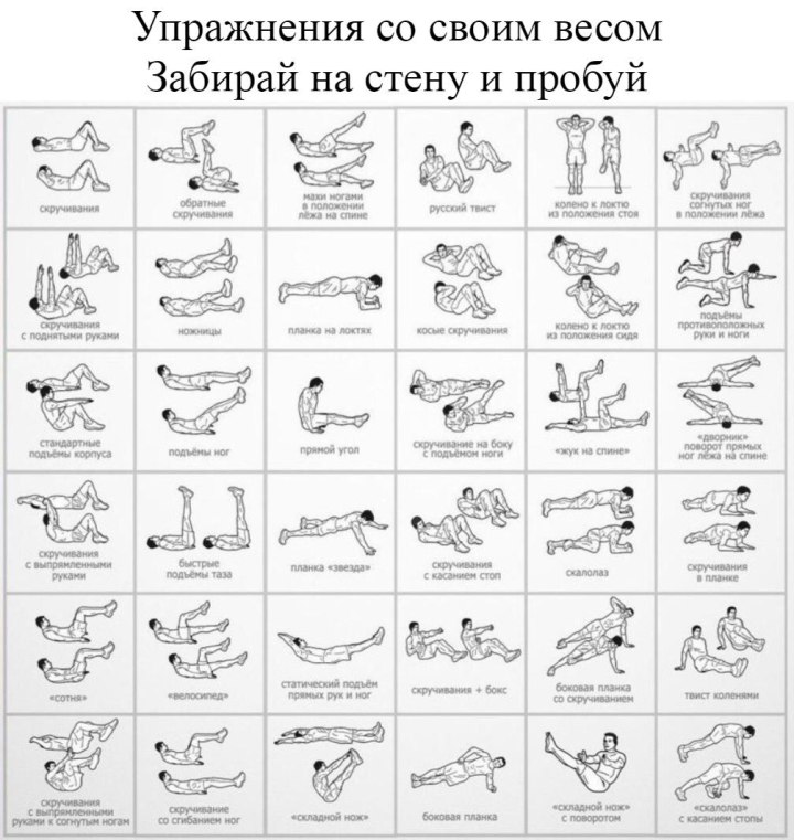 Комплекс упражнений на пресс для мужчин